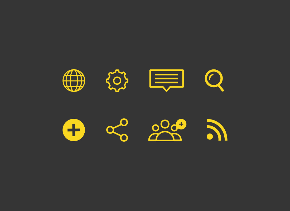 Icon set designed for Calhoot brand identity