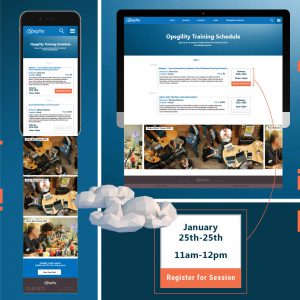Opsgility website design on desktop and mobile - Square 205 Website Design & Marketing Agency in Denton, Texas