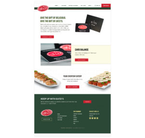 EatZi's custom product types website design mockup - Square 205 Website Design & Marketing Agency in Denton, Texas