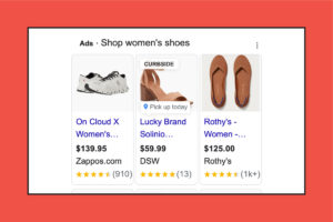 google shopping ads screenshot - Square 205