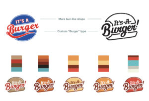 It's A Burger! branding process - Square 205 Website Design & Marketing Agency in Denton, Texas