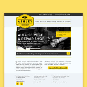Ashley Auto custom website design & development - Square 205 Website Design & Marketing Agency in Denton, Texas