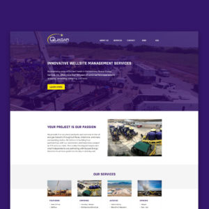 Quasar Energy Services custom WordPress website design & development - Square 205 Website Design & Marketing Agency in Denton, Texas